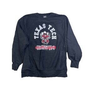 VTG Texas Tech Fraternity Sorority Life Crewneck – J America – Black XL